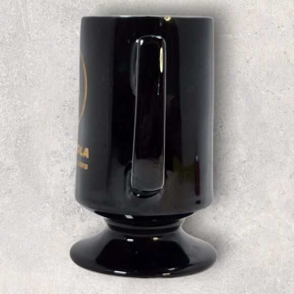 Vintage Motorola Semiconductors Mug Black Gold Hall USA Pedestal Mug Retro Tech - Picture 4 of 8